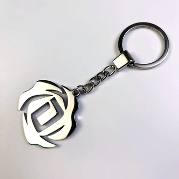 Ключодържател от титанова стомана – баскетболна висулка с лого OK; фен артикули; материал: титанова стомана; лого: OK; спорт: баскетбол