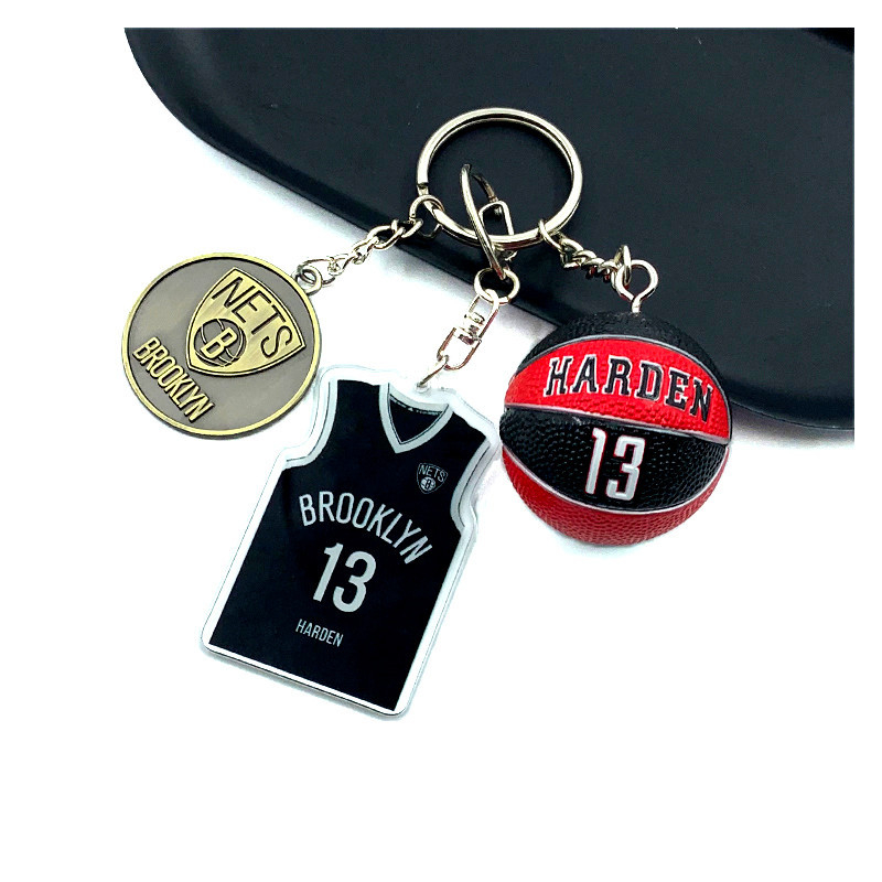 Ключодържател за баскетболна фланелка - Материал: акрил + медна катарама + PVC; Персонализация: Да; Без принт на лого; Приложим спорт: Баскетбол