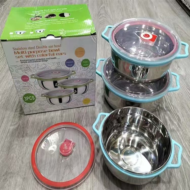 Kutija za ručak od nehrđajućeg čelika sa poklopcem, hermetički zatvara svježinu, velik kapacitet, pogodna za obrok i posudu za rezance
