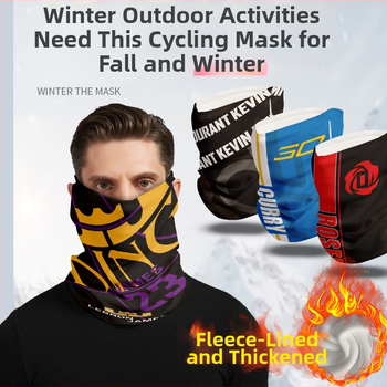 Fleece podšitá tvárová maska pre fanúšikov basketbalu, De Velvet materiál, bez loga, vhodná na cyklistiku, zimné športy, turistiku a rybolov
