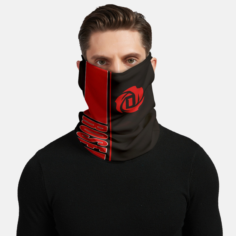 Флийсова маска за баскетболни фенове, подплатена с De Velvet; без лого; подходяща за каране на велосипед, походи и снежни спортове