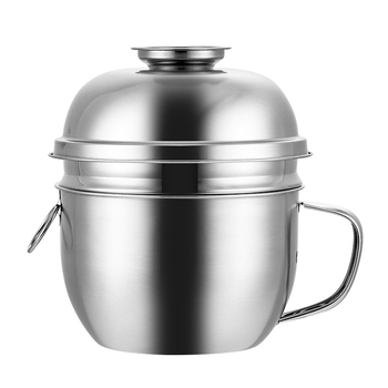 Kutija za ručak od 304 nehrđajućeg čelika, tri sloja, okrugla, s poklopcem