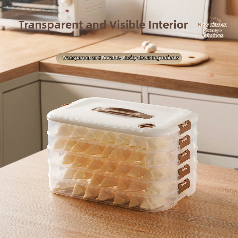 Gombóc tároló doboz – Élelmiszer-minőségű műanyag, Időzített fagyasztás, Többszintes, Nagy kapacitás, Könnyed luxus stílus