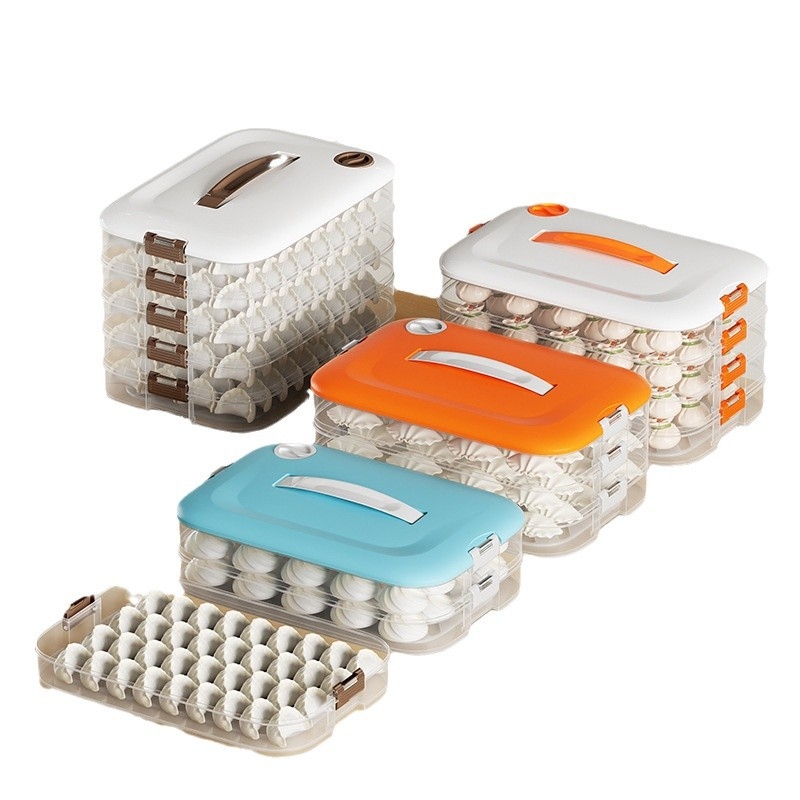 Gombóc tároló doboz – Élelmiszer-minőségű műanyag, Időzített fagyasztás, Többszintes, Nagy kapacitás, Könnyed luxus stílus