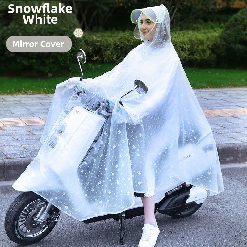 Pončo na bicykel - priehľadné PVC, vodotesný PU povrch, opakovane použiteľné, pre 1 osobu, s logom