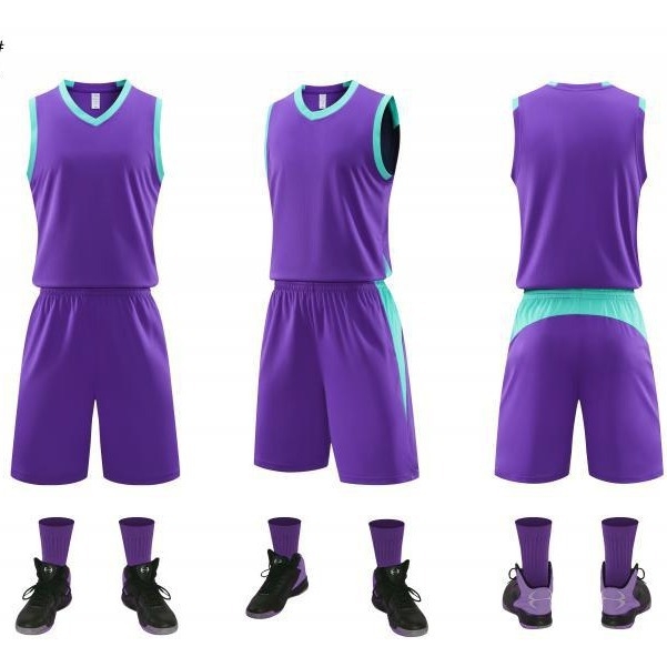 Unisex mladež košarkaška uniforma s prilagođenom otiskom, 100% poliester, brzo se suši i prozračna
