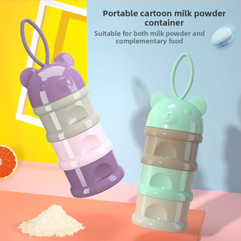 Trojposchodová krabička na mlieko pre dojčatá, prenášateľná, uzavretá proti vlhkosti, s oddelenými priečinkami pre novorodencov