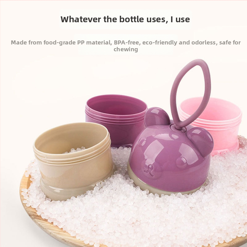 Trojposchodová krabička na mlieko pre dojčatá, prenášateľná, uzavretá proti vlhkosti, s oddelenými priečinkami pre novorodencov