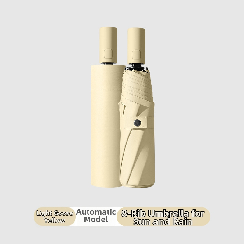 Αυτόματη ομπρέλα ήλίου για ενήλικες, 3 τμημάτων, UV προστασία UPF>50, σκελετός από ατσάλι με 8 βραχίονες, δυνατότητα εκτύπωσης λογότυπου