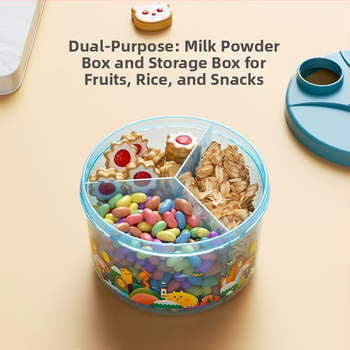 ALGO kutija za mlijeko u prahu s tri odjeljka, zatvorena i prenosna za novorođenčad