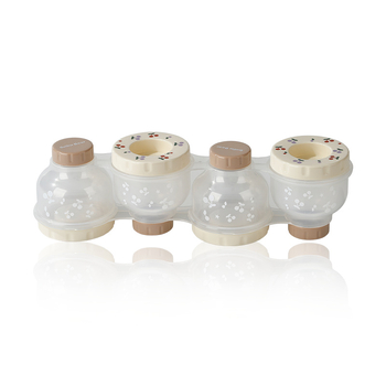 Little White Bear Kutija za mlijeko u prahu za bebe – prenosna, s četiri odjeljka, zatvorena, velikog kapaciteta