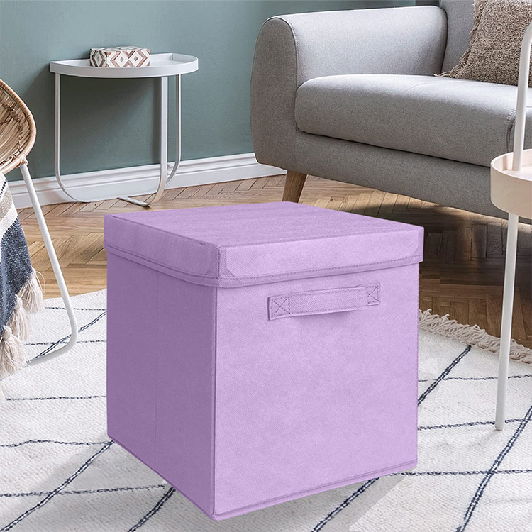 Kutija za skladištenje odjeće s poklopcem, od netkanog materijala, kapacitet 10–20 L, sklopiva, otporna na prašinu, model DY-A04