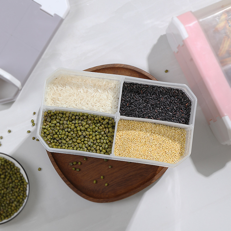 Cutie plastic cu compartimente, pătrată, 2,1–3 L, compatibilă cu cuptorul cu microunde