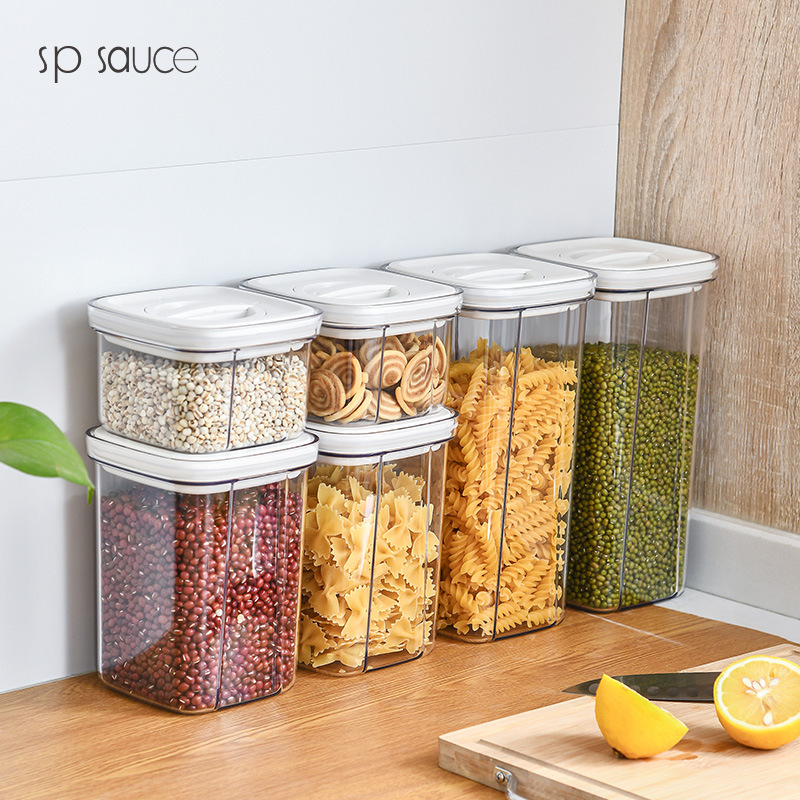 Plastični zatvoreni spremnik za hranu - SP Sauce, 1-2 L, Kvadratni, Fresh-keeping Box