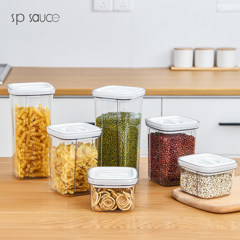 Plastični zatvoreni spremnik za hranu - SP Sauce, 1-2 L, Kvadratni, Fresh-keeping Box