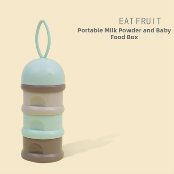 Smoked plastový box na mlieko pre deti – tri priehradky, tri vrstvy, veľká kapacita, vhodné od narodenia po 3 roky