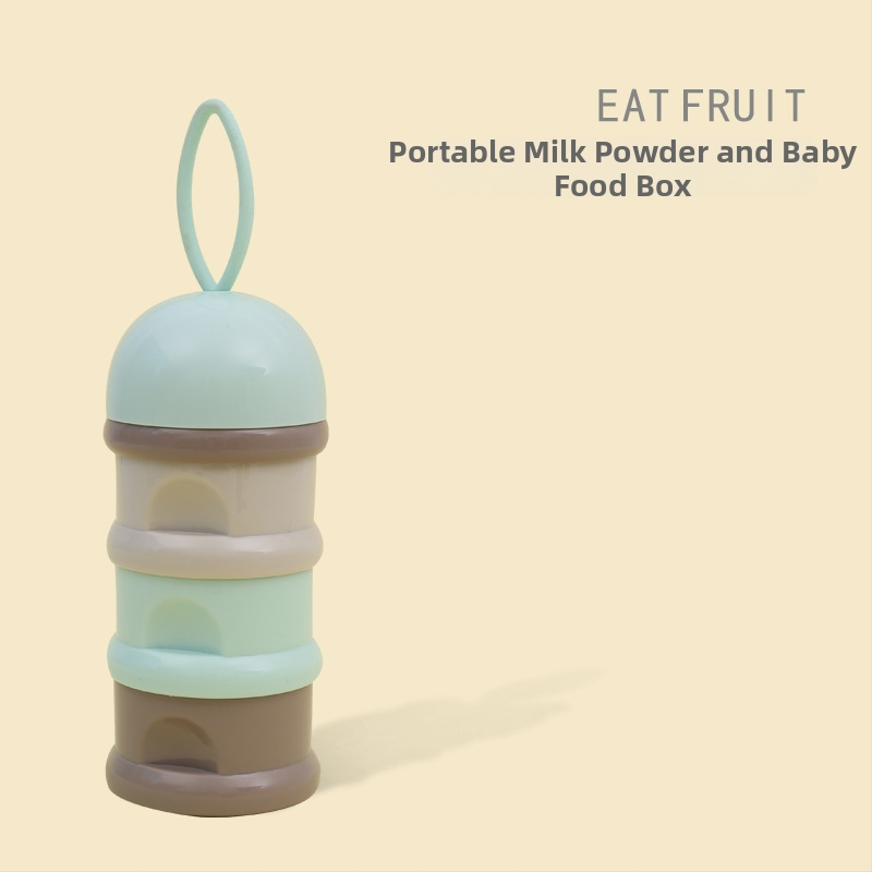Smoked plastový box na mlieko pre deti – tri priehradky, tri vrstvy, veľká kapacita, vhodné od narodenia po 3 roky