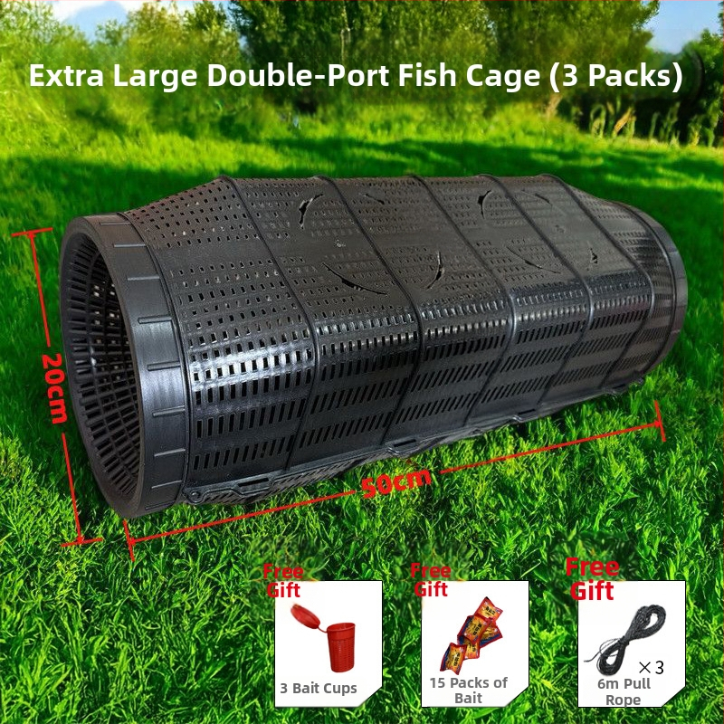 Cușcă de pescuit din PP, plasă fină, capcană multi-scop, șnur de strângere la intrarea peștilor