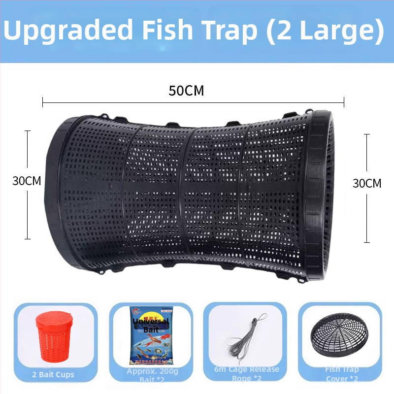 Cușcă de pescuit din PP, plasă fină, capcană multi-scop, șnur de strângere la intrarea peștilor