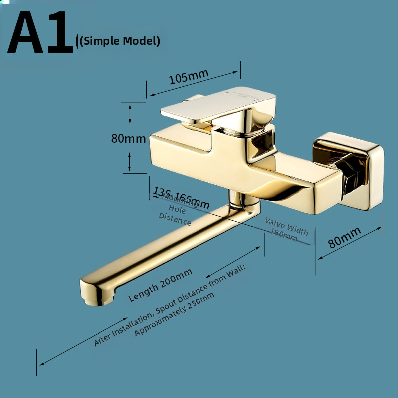 Skrytý mosadný trojzónový sprchový mixér s predĺženou otáčavou sprchovou hlavou, nástenný montáž; Prevádzkový tlak: 50; Teplota horúcej vody: 50; Teplota studenej vody: 0; Prietok: 50