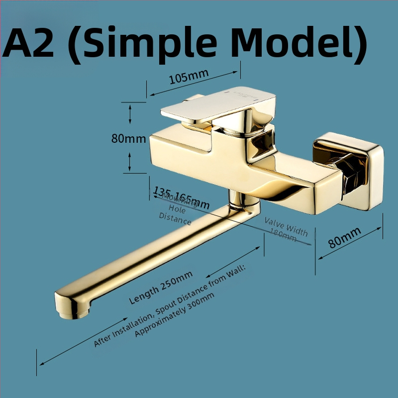 Skrytý mosadný trojzónový sprchový mixér s predĺženou otáčavou sprchovou hlavou, nástenný montáž; Prevádzkový tlak: 50; Teplota horúcej vody: 50; Teplota studenej vody: 0; Prietok: 50
