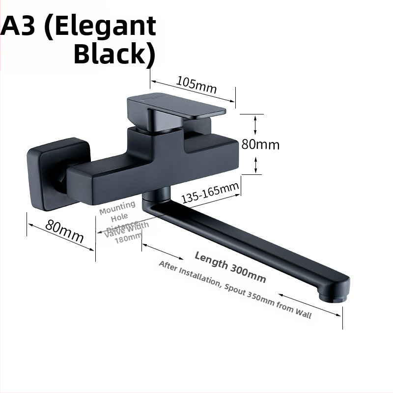 Skrytý mosadný trojzónový sprchový mixér s predĺženou otáčavou sprchovou hlavou, nástenný montáž; Prevádzkový tlak: 50; Teplota horúcej vody: 50; Teplota studenej vody: 0; Prietok: 50