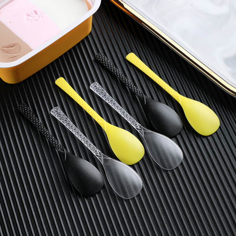 Lingură de amestec cu mâner lung, de unică folosință — plastic, pentru adulți, design modern minimalist, model uni, brand Kuaishengda