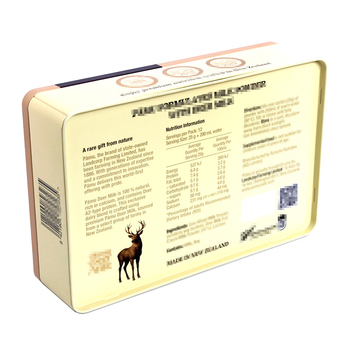 Συσκευασία σκόνης γάλακτος σε μεταλλικό κουτί, σφραγισμένη, offset εκτύπωση, τετράγωνο σχήμα, μοντέλο Mc304-65, προσαρμόσιμη