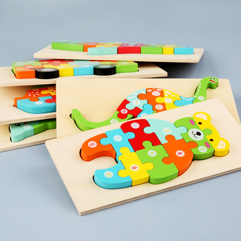 Drveni 3D puzzle s kopčom – edukativna igračka za djecu 4–6 godina, blister pakiranje