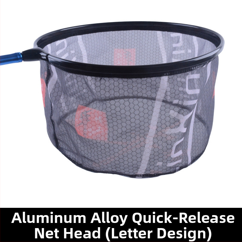 Алуминиева сплавова глава за риболовна мрежа с бързосвалящ механизъм и отделяща се мрежова торба за лов на големи риби (Black Pit)