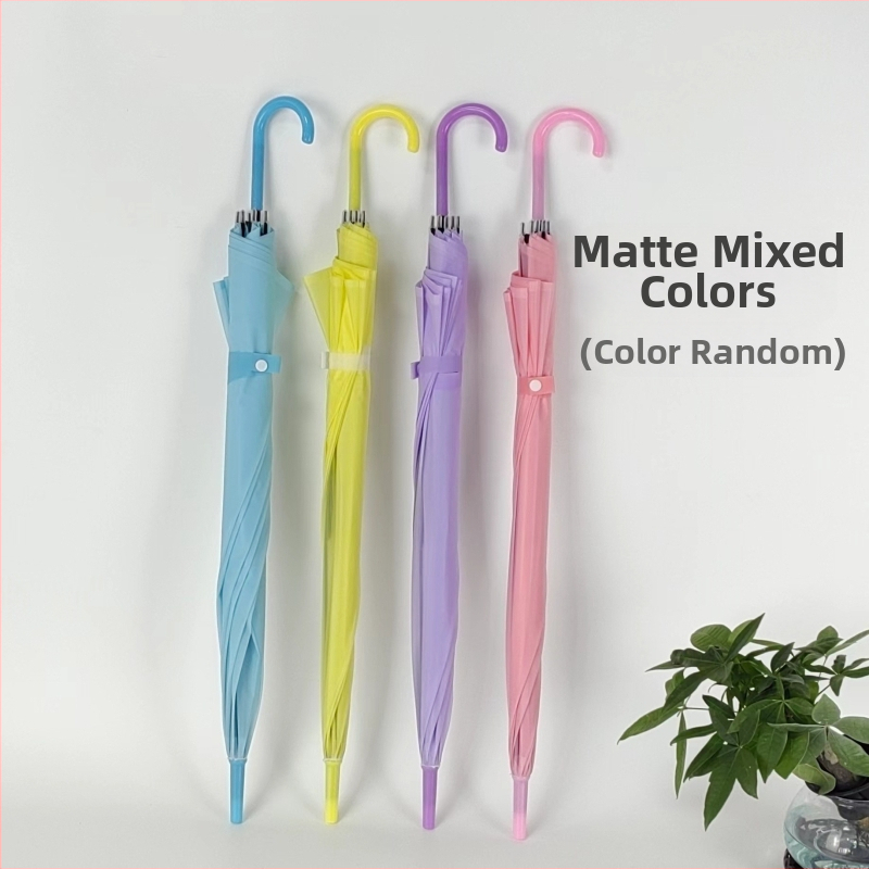 Ομπρέλα διαφήμισης με μακριά λαβή και λογότυπο, κάλυμμα από πλαστικό 210T, 8 μεταλλικά τόξα από σίδηρο, άξονας από ατσάλι, αυτόματη έναρξη ανοίγματος