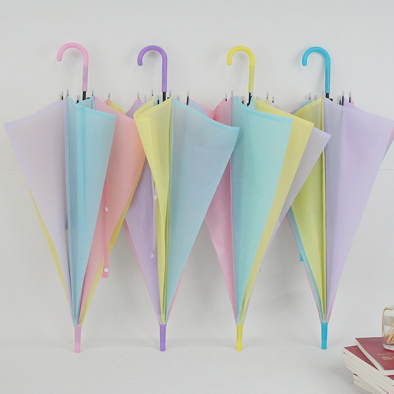 Ομπρέλα διαφήμισης με μακριά λαβή και λογότυπο, κάλυμμα από πλαστικό 210T, 8 μεταλλικά τόξα από σίδηρο, άξονας από ατσάλι, αυτόματη έναρξη ανοίγματος