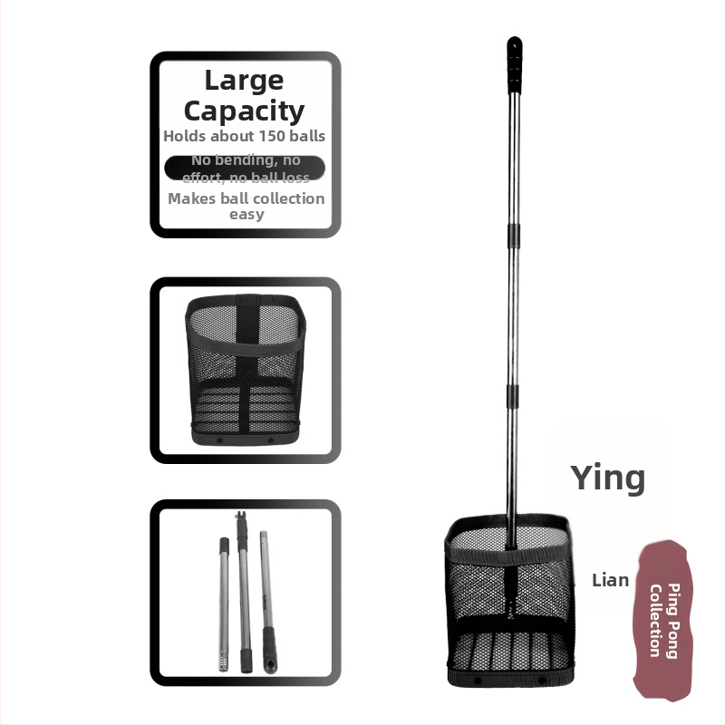 Prenosný zberač loptičiek pre stolný tenis so tréningovým stojanom a sieťou na loptičky — Model F97S69S85685HJ