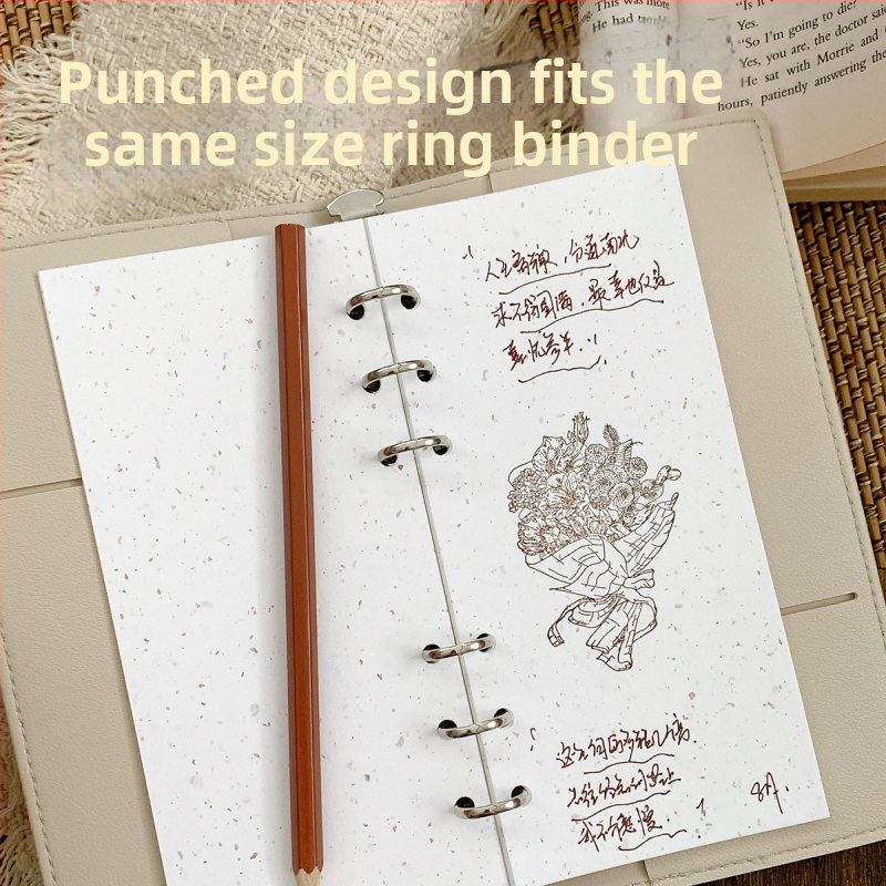 Sada vnútorných strán pre zošit s voľnými listami — špeciálny papier, výmena jadra, DIY poznámky