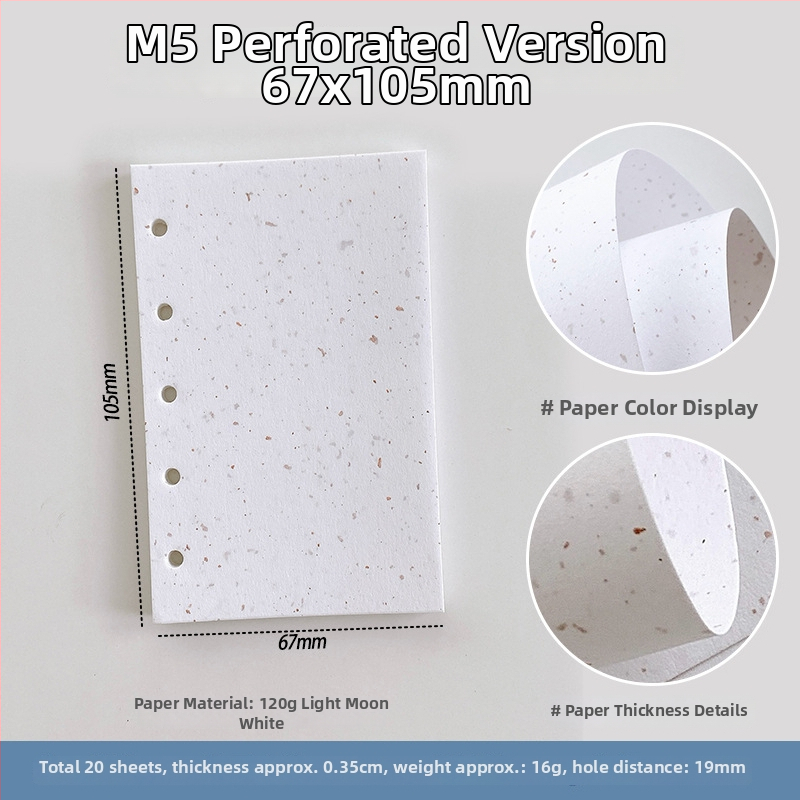 Sada vnútorných strán pre zošit s voľnými listami — špeciálny papier, výmena jadra, DIY poznámky