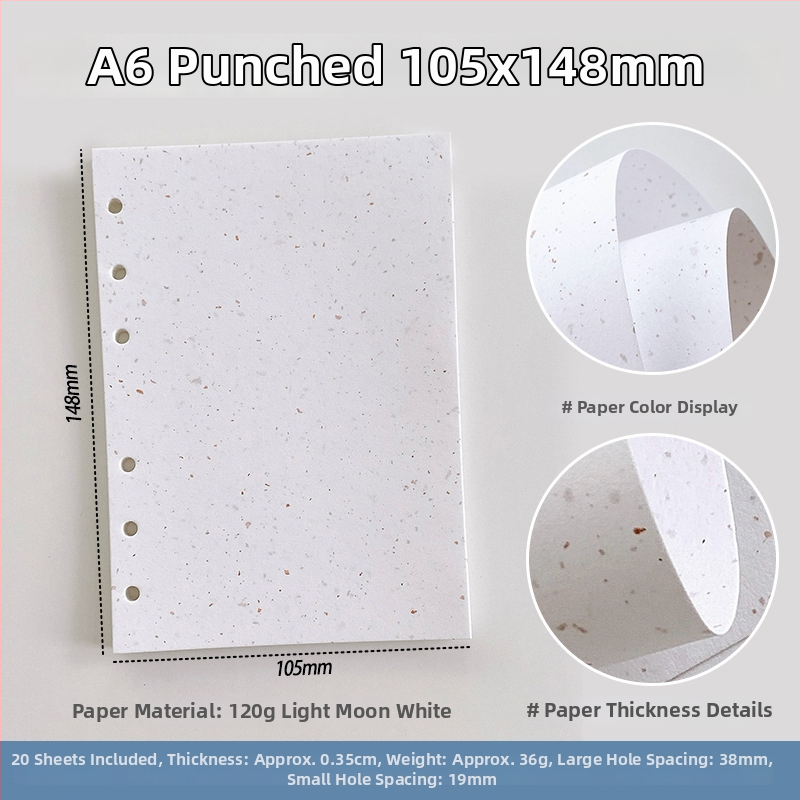 Sada vnútorných strán pre zošit s voľnými listami — špeciálny papier, výmena jadra, DIY poznámky