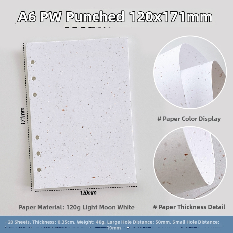 Sada vnútorných strán pre zošit s voľnými listami — špeciálny papier, výmena jadra, DIY poznámky