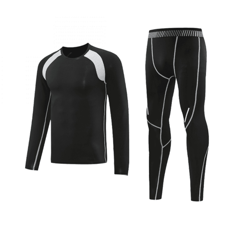 Комплект за баскетболни тренировки за възрастни – боди с дълъг ръкав, кръгла яка, бързосъхнещ, дишащ, четиристранно разтягане