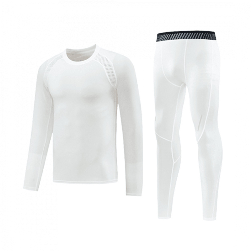 Комплект за баскетболни тренировки за възрастни – боди с дълъг ръкав, кръгла яка, бързосъхнещ, дишащ, четиристранно разтягане