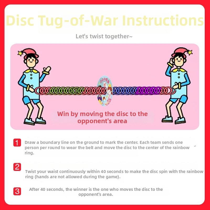 Plastični rekvizit za timski natjecanje povlačenjem konopa, bez logotipa, dar za festival