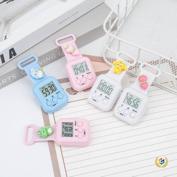 Καρτούν ψηφιακό μίνι χρονόμετρο με ABS περίβλημα, ηλεκτρονική κίνηση, ψηφιακή οθόνη, τετράγωνος σχεδιασμός, τροφοδοσία με μπαταρία