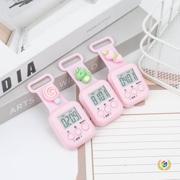 Καρτούν ψηφιακό μίνι χρονόμετρο με ABS περίβλημα, ηλεκτρονική κίνηση, ψηφιακή οθόνη, τετράγωνος σχεδιασμός, τροφοδοσία με μπαταρία