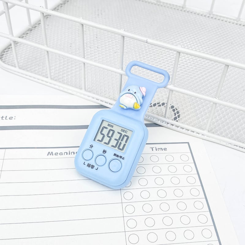 Καρτούν ψηφιακό μίνι χρονόμετρο με ABS περίβλημα, ηλεκτρονική κίνηση, ψηφιακή οθόνη, τετράγωνος σχεδιασμός, τροφοδοσία με μπαταρία