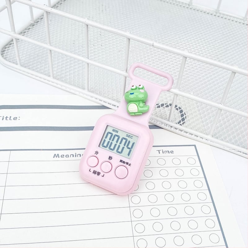 Καρτούν ψηφιακό μίνι χρονόμετρο με ABS περίβλημα, ηλεκτρονική κίνηση, ψηφιακή οθόνη, τετράγωνος σχεδιασμός, τροφοδοσία με μπαταρία