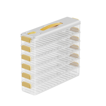 Többszintes dumplings tároló időzítővel – műanyagból, egyszerű stílus, alkalmas hűtőre és fagyasztóra