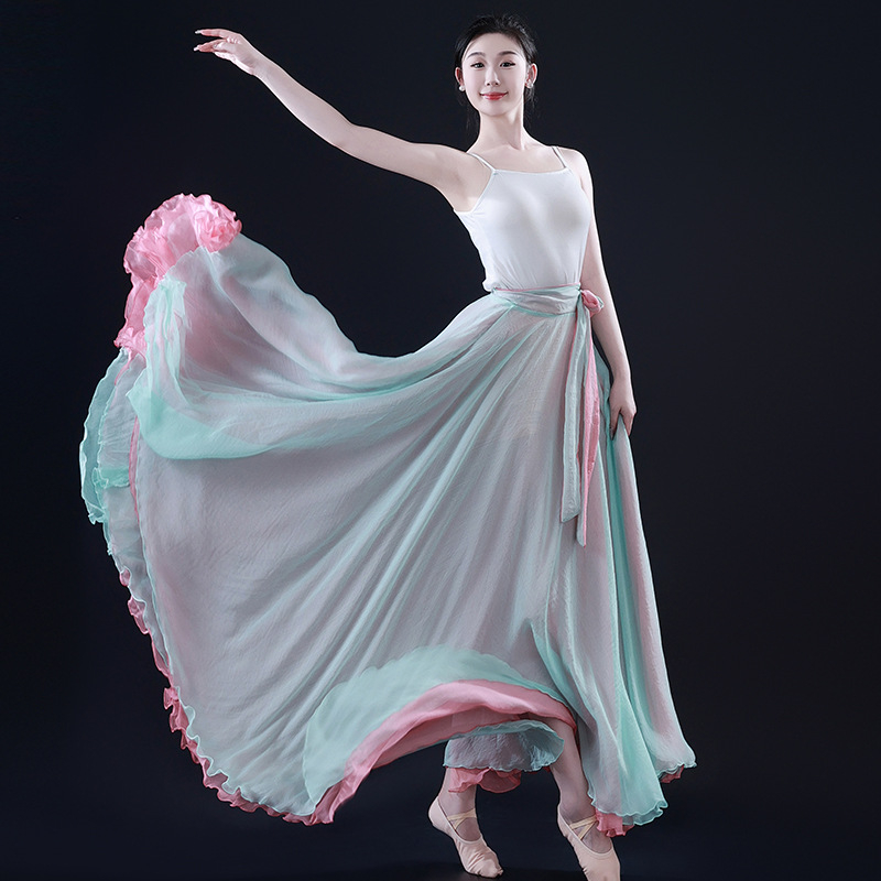 Κοστούμι χορού για σκηνή με μεγάλο σιλουέτα swing, Τενσελ 50–70% και πολυεστέρας 30–50%, μάρκα Yunjiao Rose, για γυναίκες, Φθινόπωρο 2024