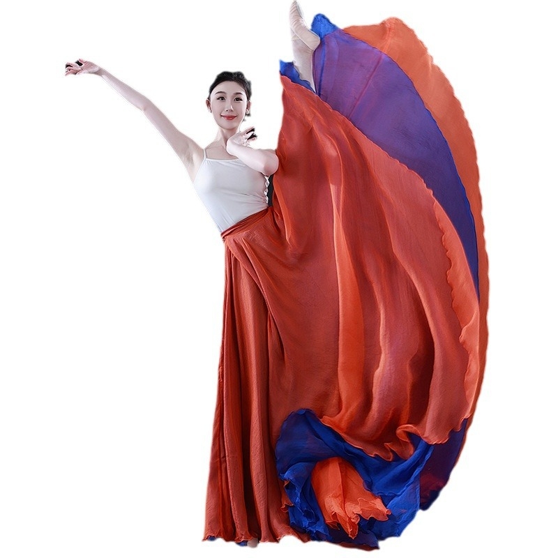 Κοστούμι χορού για σκηνή με μεγάλο σιλουέτα swing, Τενσελ 50–70% και πολυεστέρας 30–50%, μάρκα Yunjiao Rose, για γυναίκες, Φθινόπωρο 2024