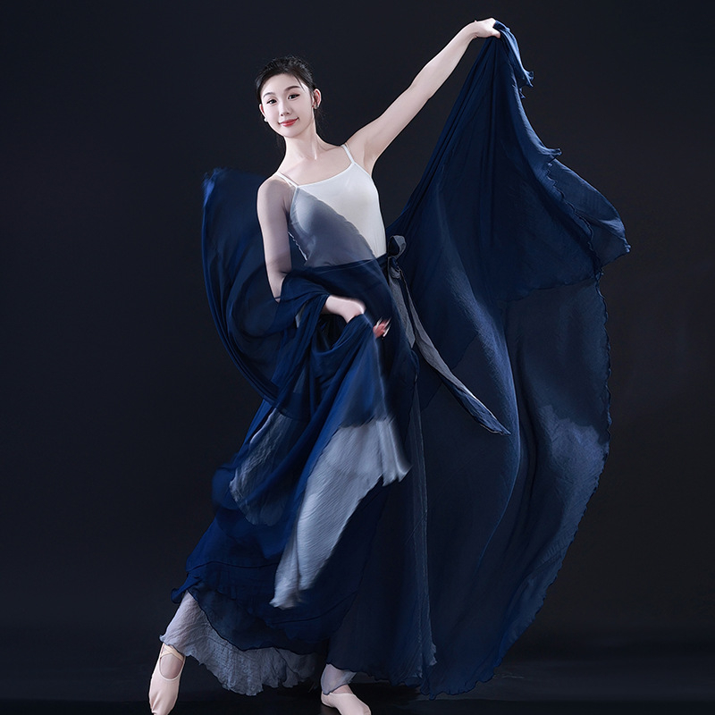 Κοστούμι χορού για σκηνή με μεγάλο σιλουέτα swing, Τενσελ 50–70% και πολυεστέρας 30–50%, μάρκα Yunjiao Rose, για γυναίκες, Φθινόπωρο 2024