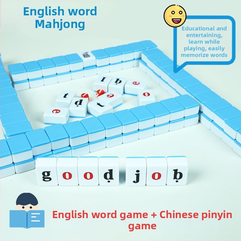 Mini Mahjong pločice s engleskim slovima i riječima, Pinyin izdanje za razvoj djetetove misli