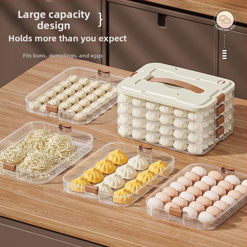 Hordozható többszintes gombóctartó doboz, PP anyagból, modern minimalista stílus, magáncímke nélkül